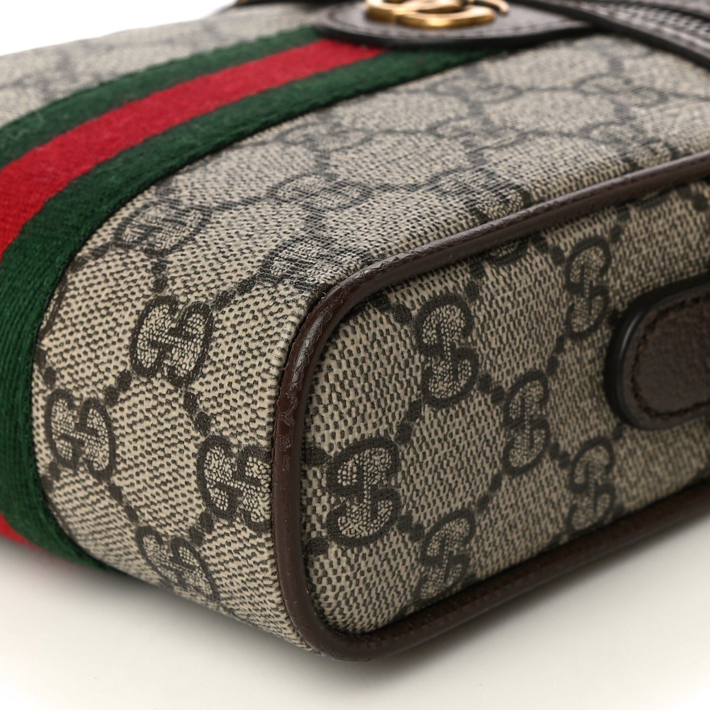 GG Supreme Monogram Web Mini Ophidia Messenger Brown