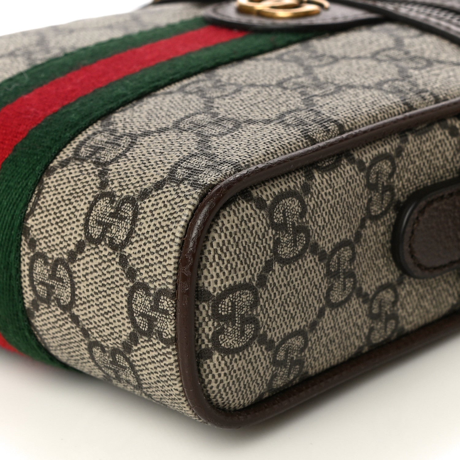 Gucci GG Supreme Monogram Web Mini Ophidia Messenger Brown 11 of 11