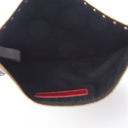 Valentino Garavani Vitello Large Rockstud Zip Pouch Black 4 of 5