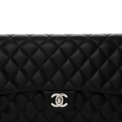Chanel Lambskin Quilted Flap Clutch Black 8 of 13