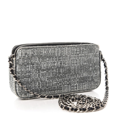 Chanel Canvas Small Deauville Clutch With Chain Charcoal 3 of 11