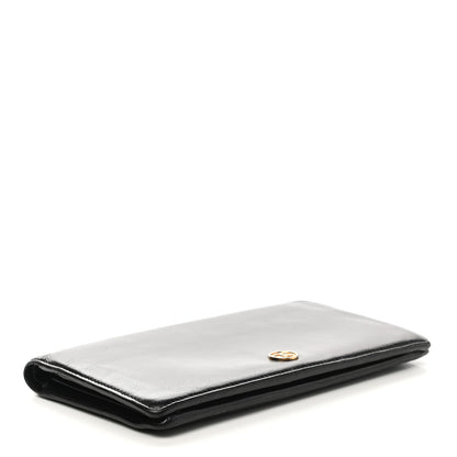 Chanel Grained Calfskin CC Button Yen Wallet Black 4 of 9