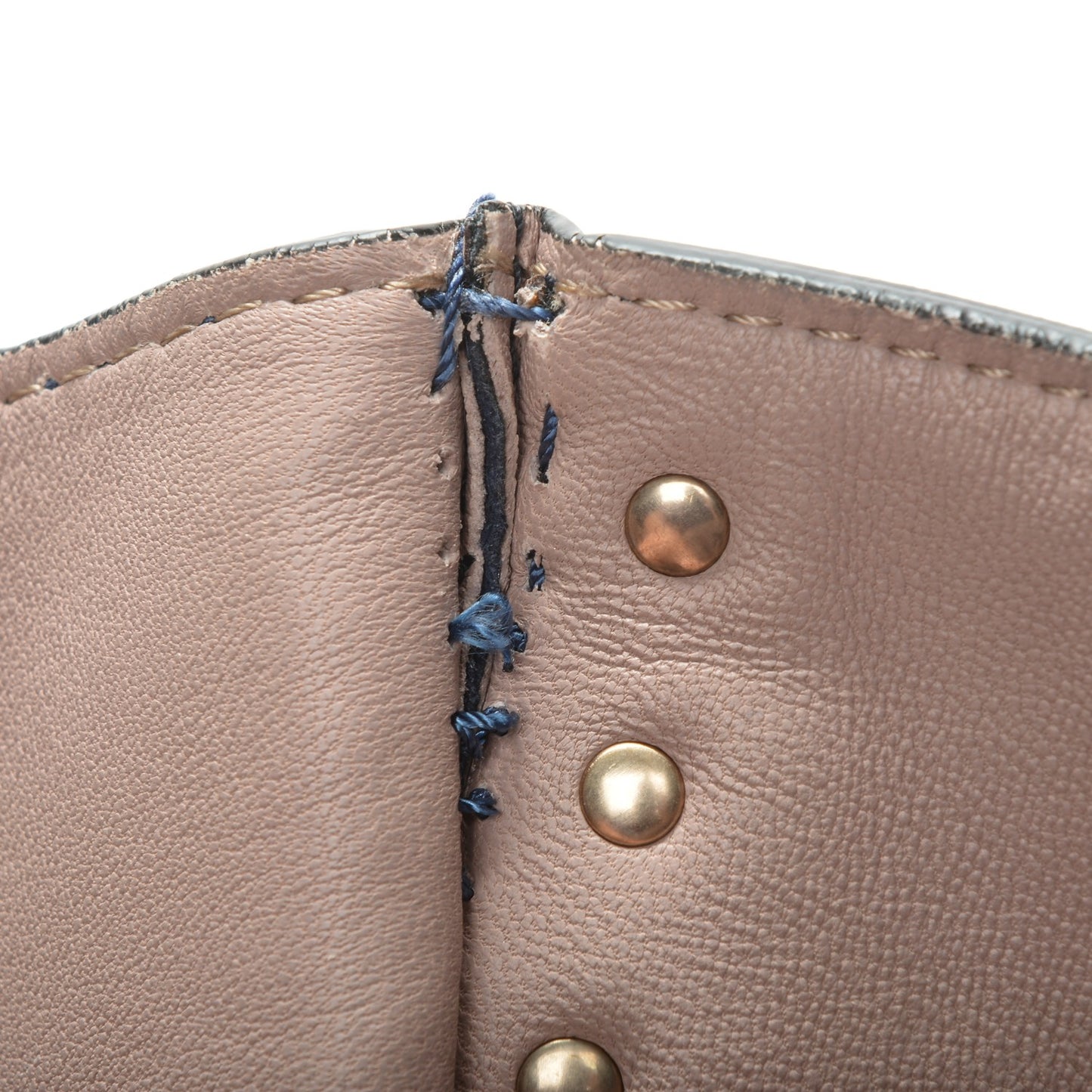 Nappa Medium Rockstud Soft Tote Indigo