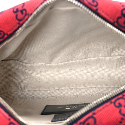 Gucci Monogram Multicolor Matelasse Diagonal Small GG Marmont Chain Shoulder Bag Red Blue 5 of 10