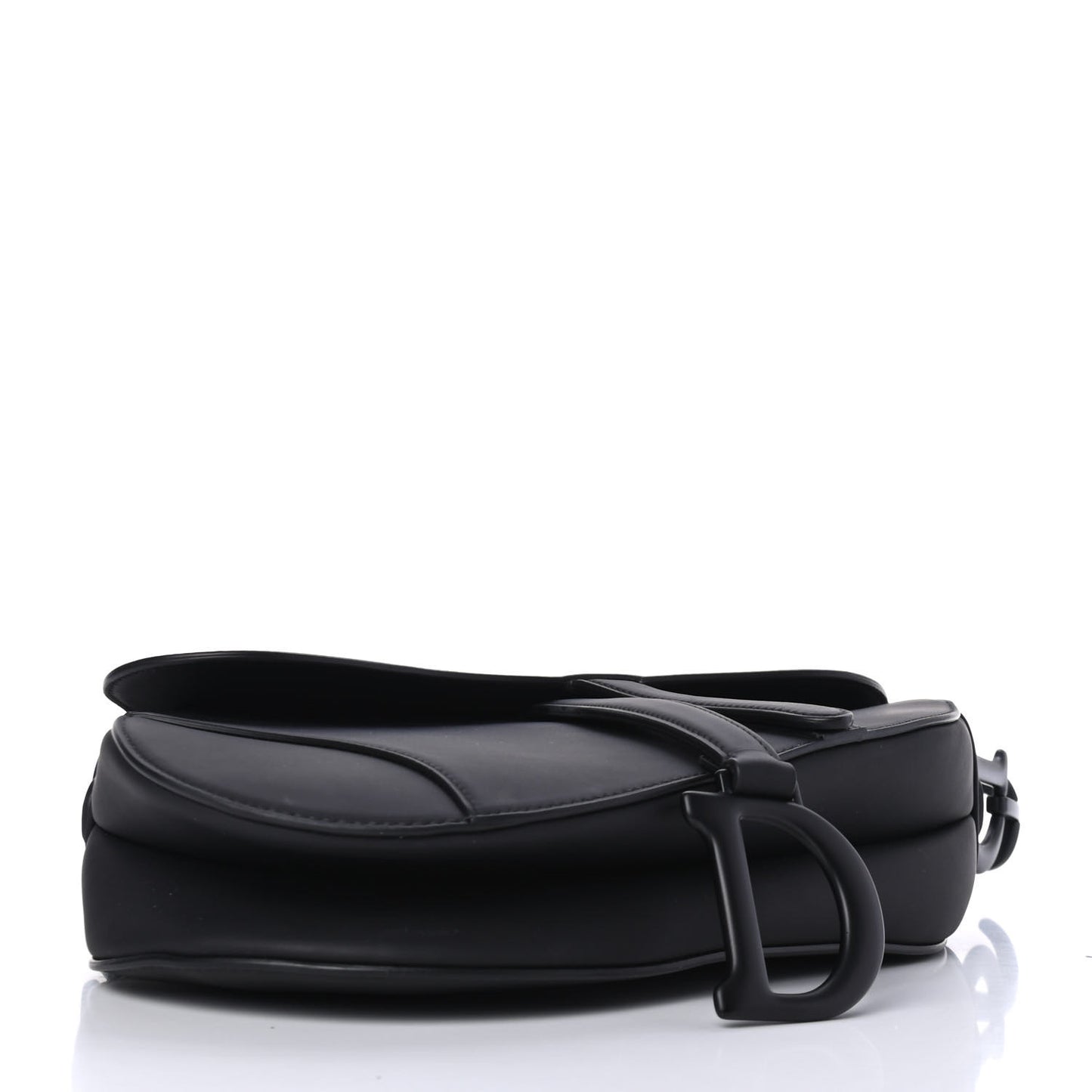 Ultra Matte Calfskin Saddle Bag Black