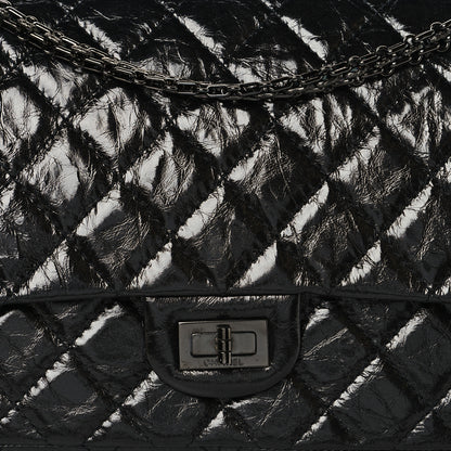 Chanel Glazed Calfskin Quilted 2.55 Reissue 226 Flap So Black 8 of 11