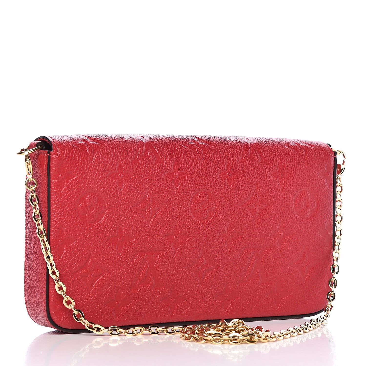 Louis Vuitton Empreinte Pochette Felicie Chain Wallet Cherry 4 of 11