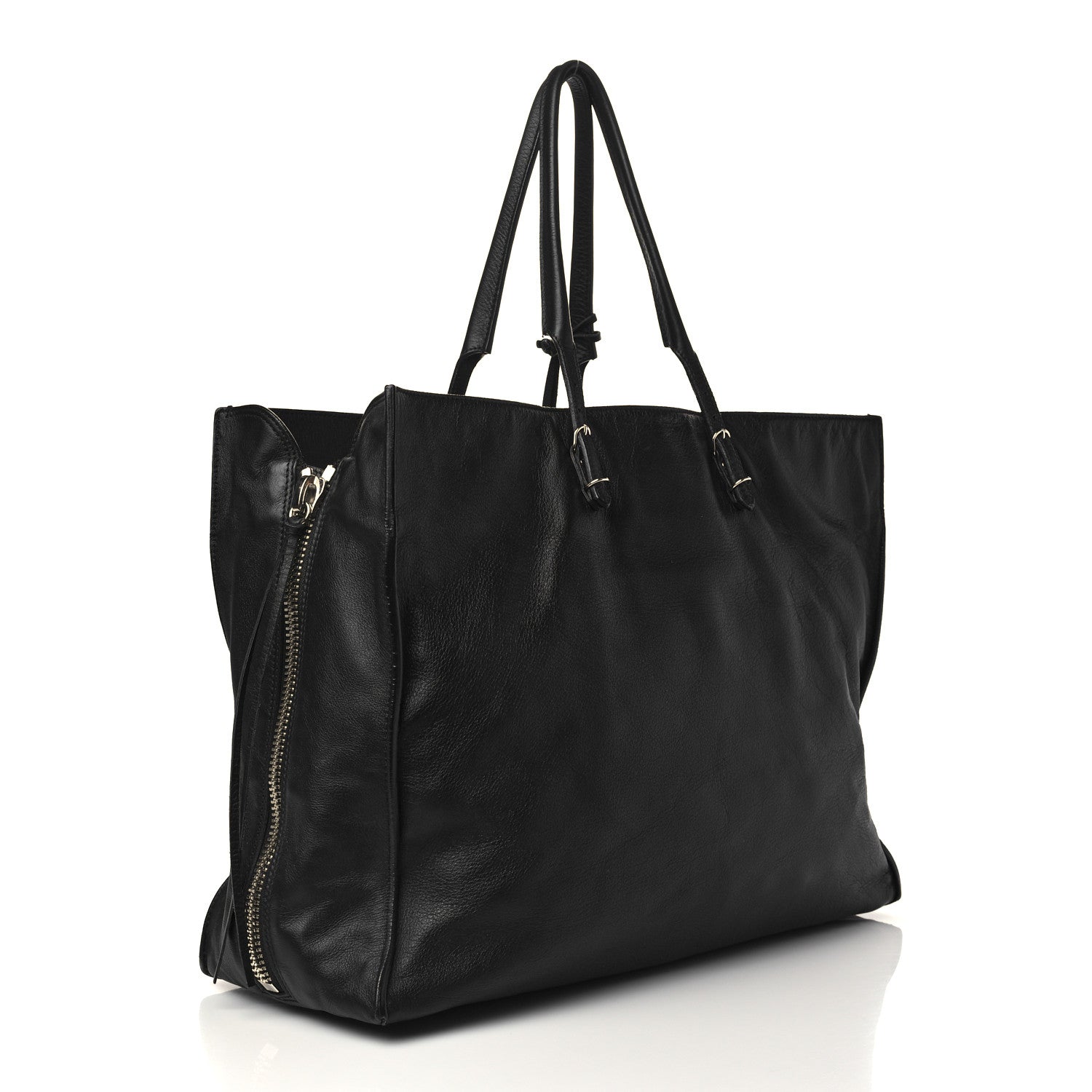 Balenciaga Supple Calfskin Papier A4 Zip Around Tote Black 3 of 7