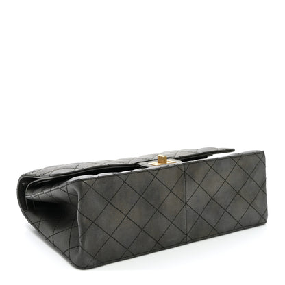 Chanel Metallic Calfskin Quilted 2.55 Reissue 226 Flap Charcoal 4 of 10