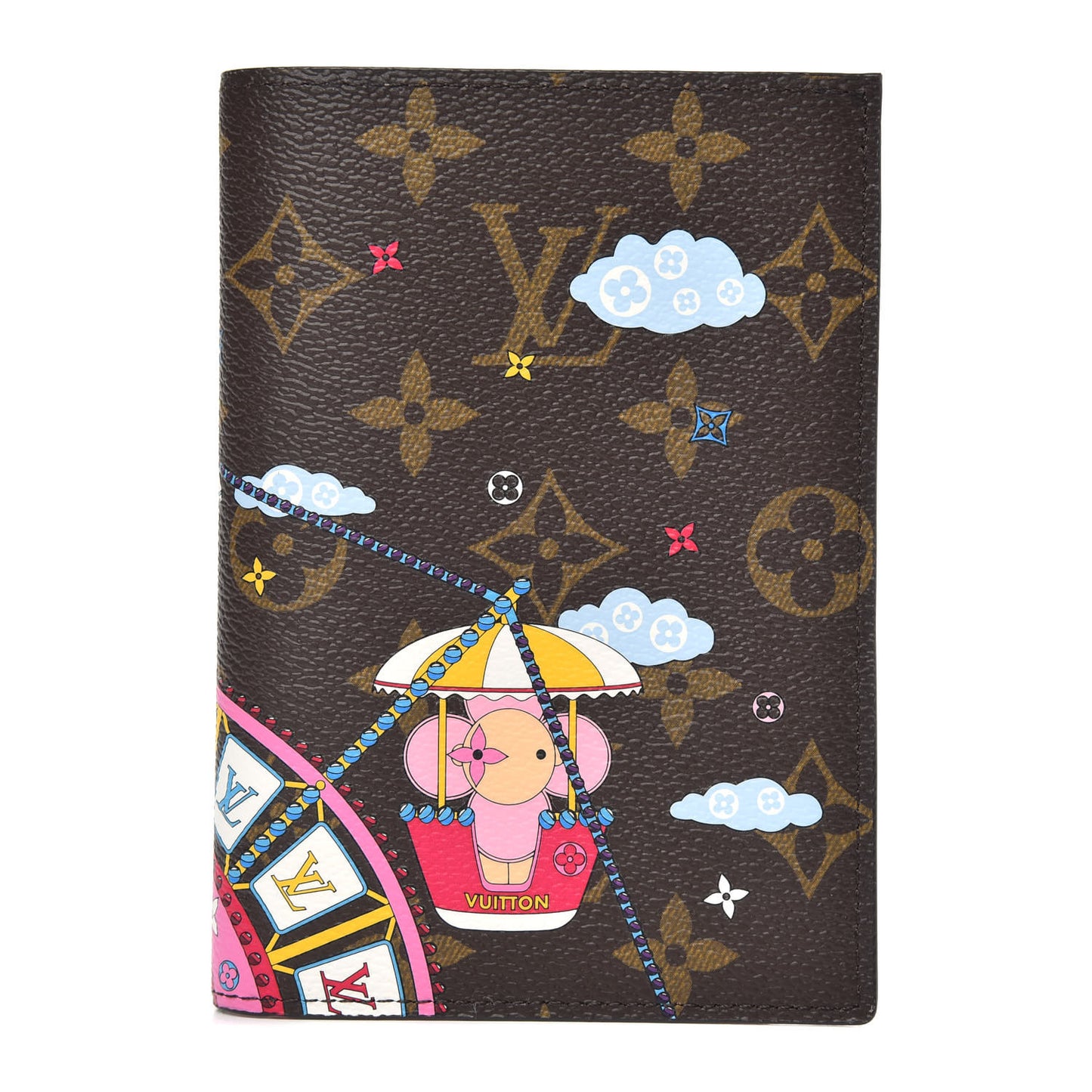 Monogram 2020 Christmas Animation Big Wheel Passport Cover Rose Ballerine
