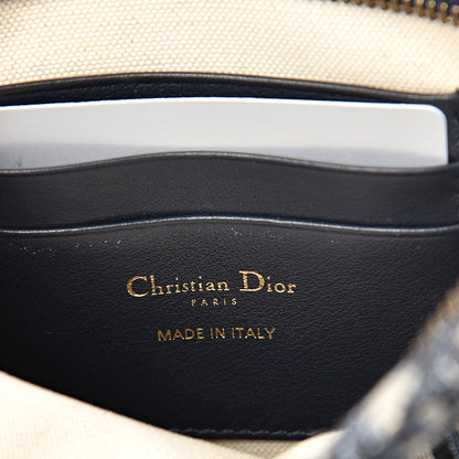 Christian Dior Oblique Zipped Pouch Clutch Blue 5 of 8