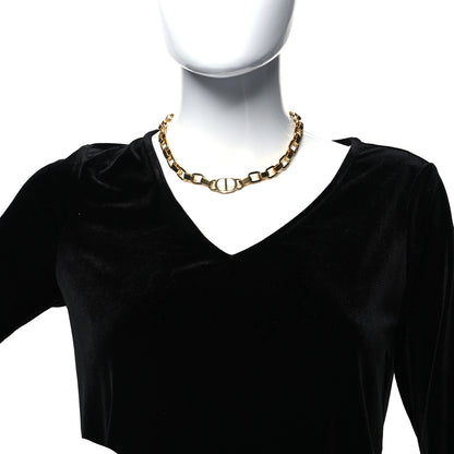 Christian Dior Metal 30 Montaigne Chain Choker Necklace Gold 2 of 5