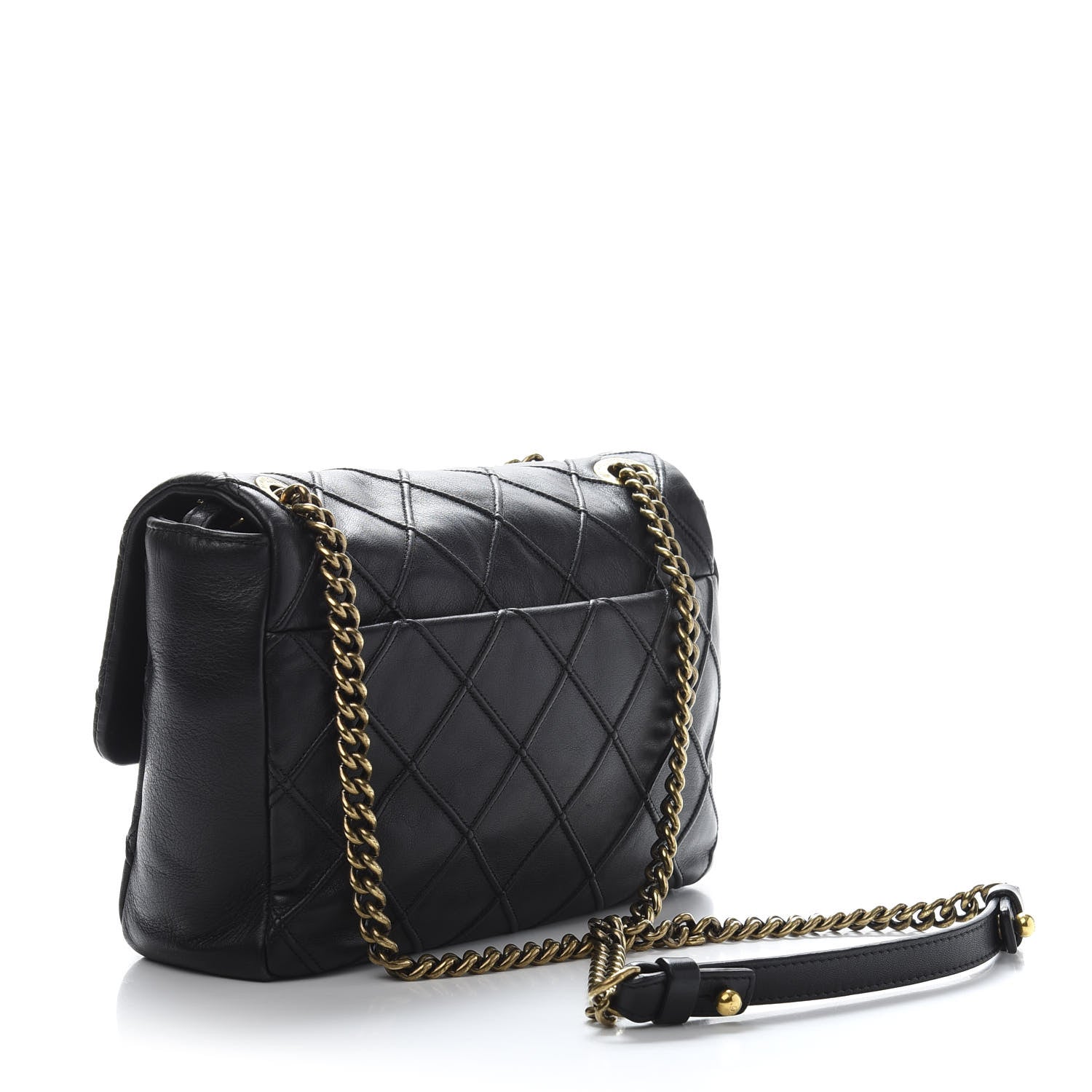 Chanel Calfskin Diamond Debossed Medium Cosmos Flap Black 3 of 12