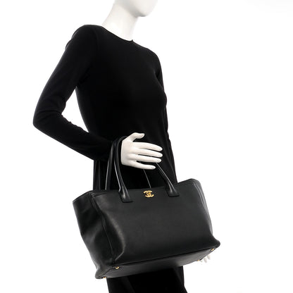 Chanel Calfskin Cerf Executive Shopper Tote Black 2 of 11