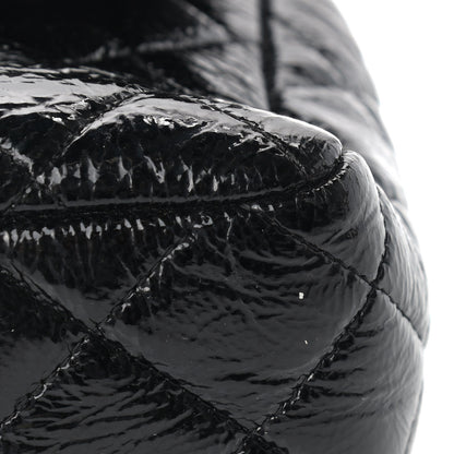 Chanel Crinkled Patent Quilted Jumbo Single Flap Black 10 of 15