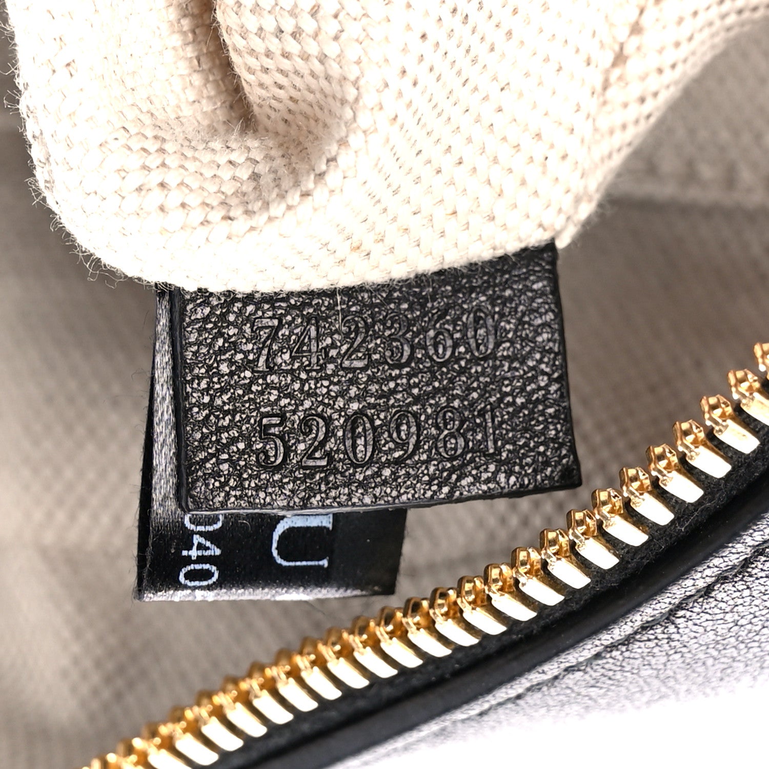 Gucci Sakai Be Green Calfskin Diagonal Stitched Small Blondie Shoulder Bag Black 7 of 11