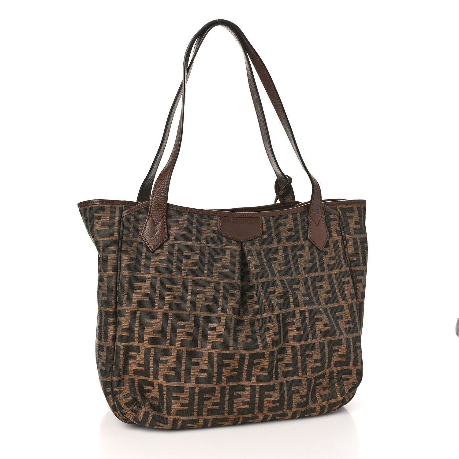 Fendi Zucca Vitello Artic Grande Shopping Tote Tobacco Castagna 3 of 8