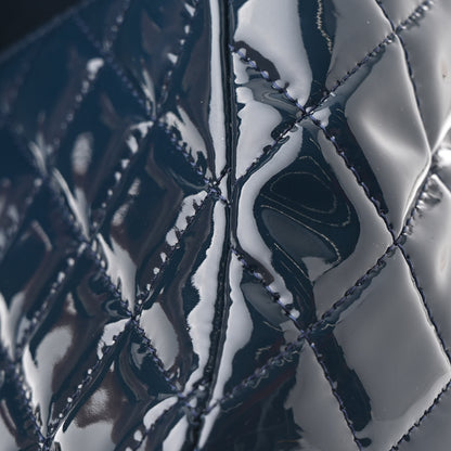 Chanel Patent Calfskin Quilted Mini Rectangular Flap Navy Blue 11 of 12