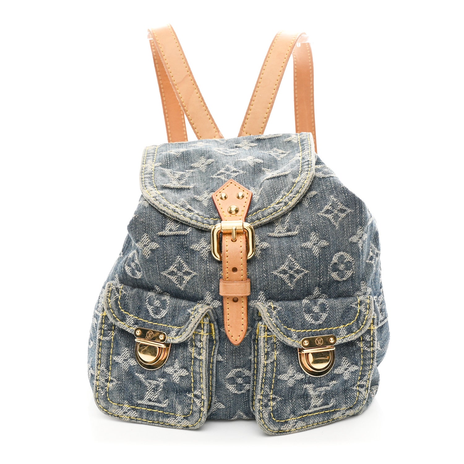 Louis Vuitton Denim Sac a Dos Backpack PM Blue 1 of 9
