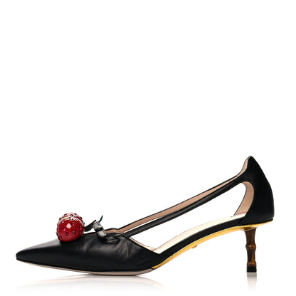 Gucci Nappa Unia Cherry Pumps 39 Black 1 of 12