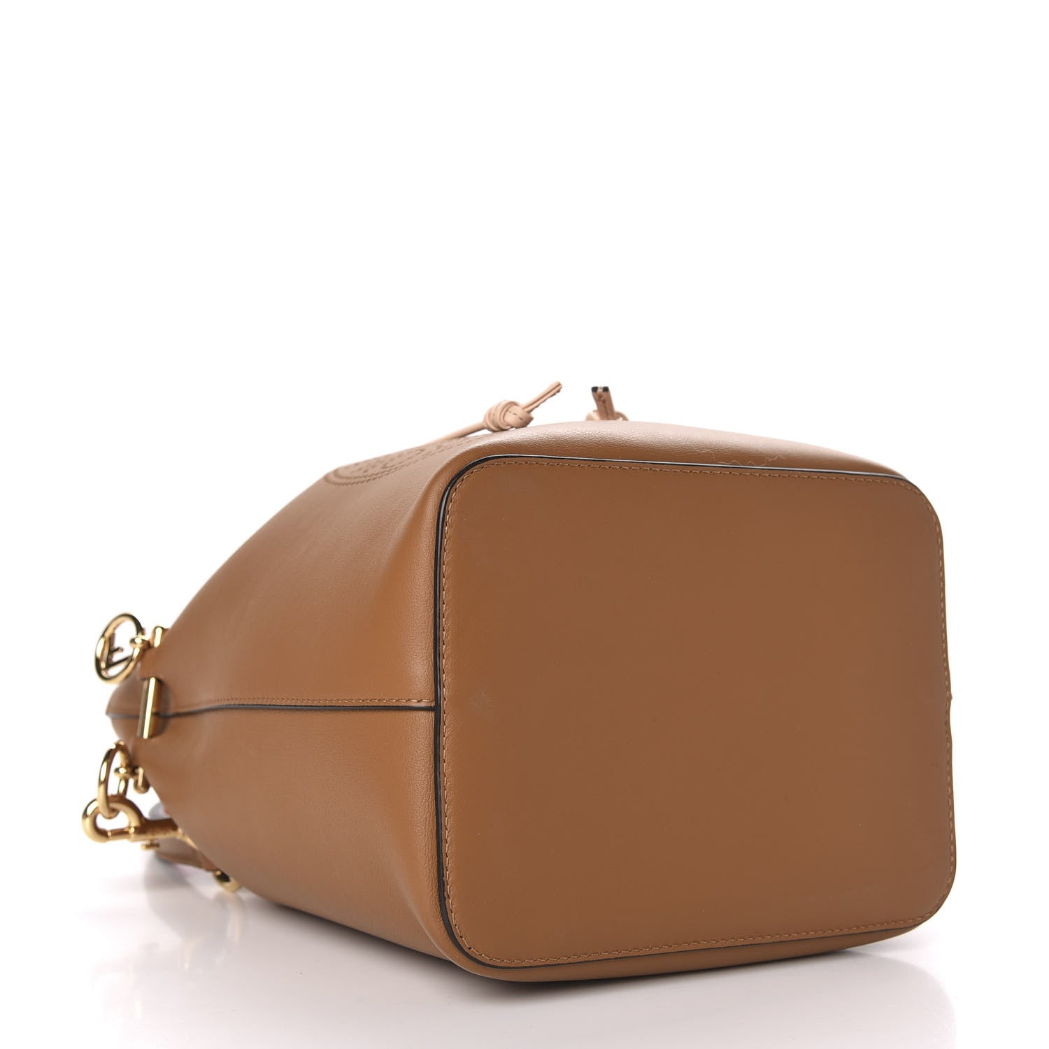 Fendi Vitello Grace F is Fendi Stamp Patch Perforated Small Mon Tresor Bucket Bag Nocciola 4 of 8