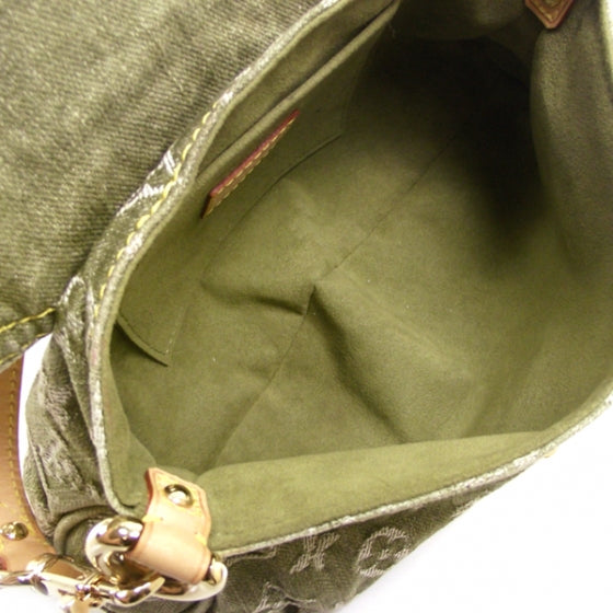 Monogram Denim Mini Pleaty Lichen