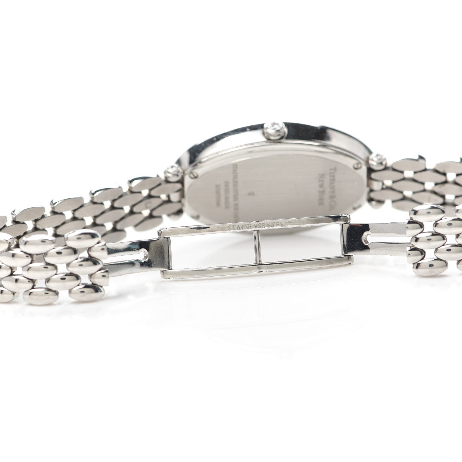 Tiffany Stainless Steel Diamond 21mm 2-Hand Cocktail Quartz Watch 5 of 6
