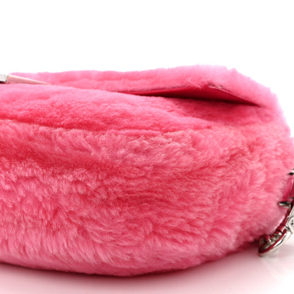 Fendi Shearling Shiny Nappa Baguette Rosa Fluo 10 of 10