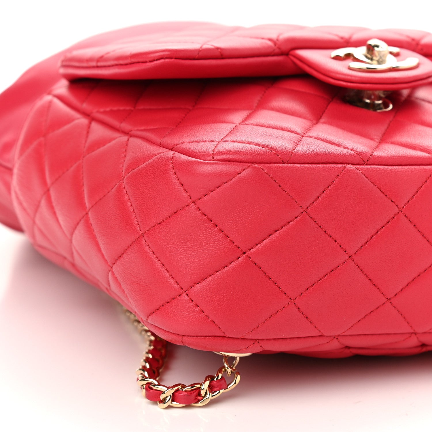 Chanel Lambskin Quilted Small In Seoul Backpack Red 8 of 9