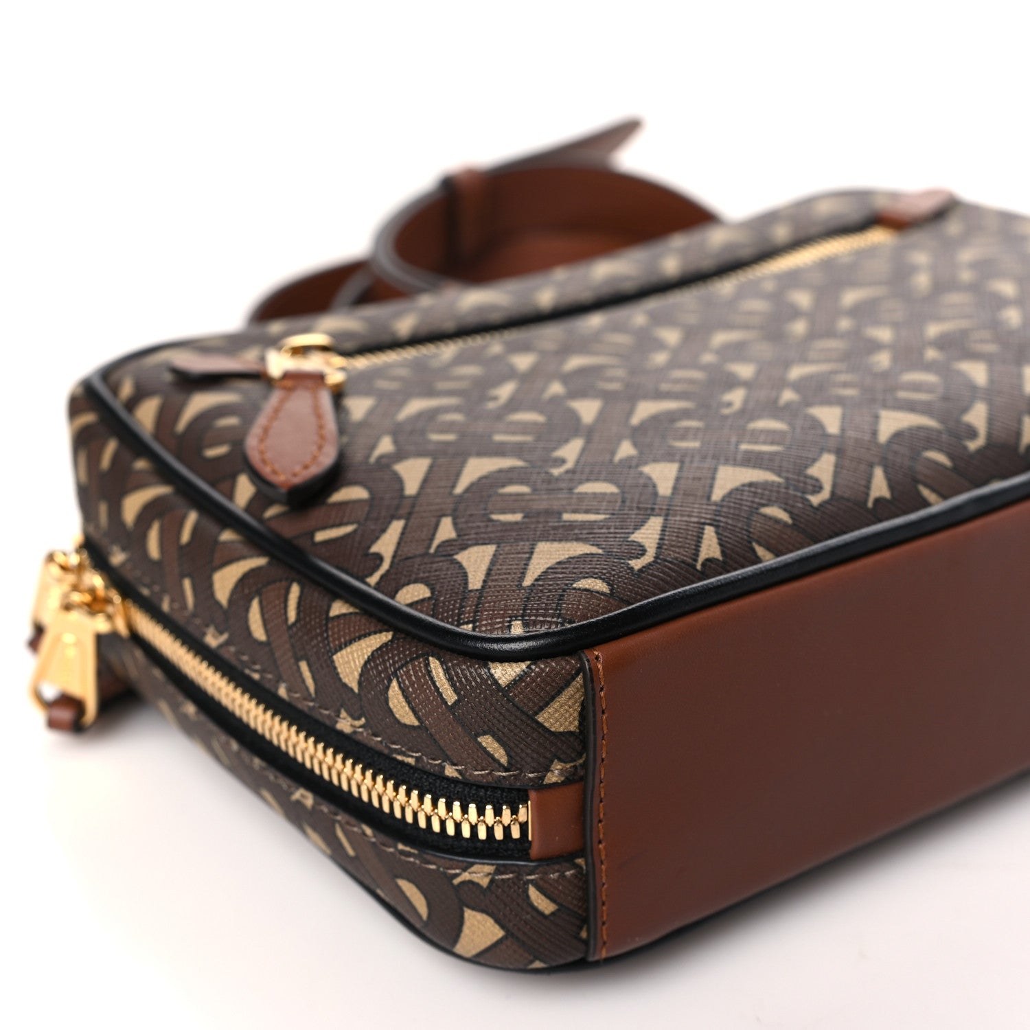 Burberry E-Canvas Monogram Camera Bag Bridle Brown 7 of 8
