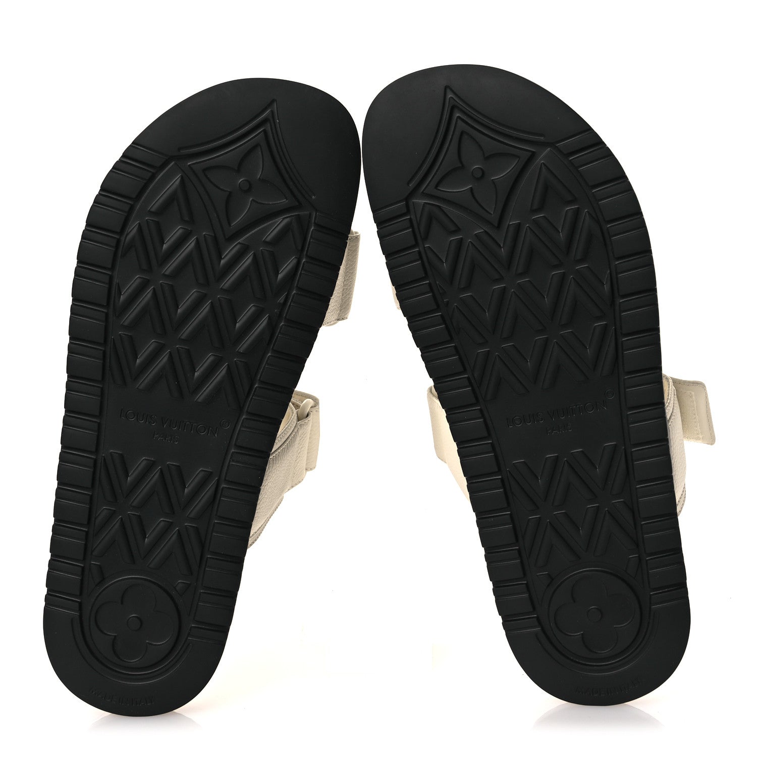 Louis Vuitton Grained Calfskin Sunset Comfort Flat Sandals 39 Light Beige 7 of 11