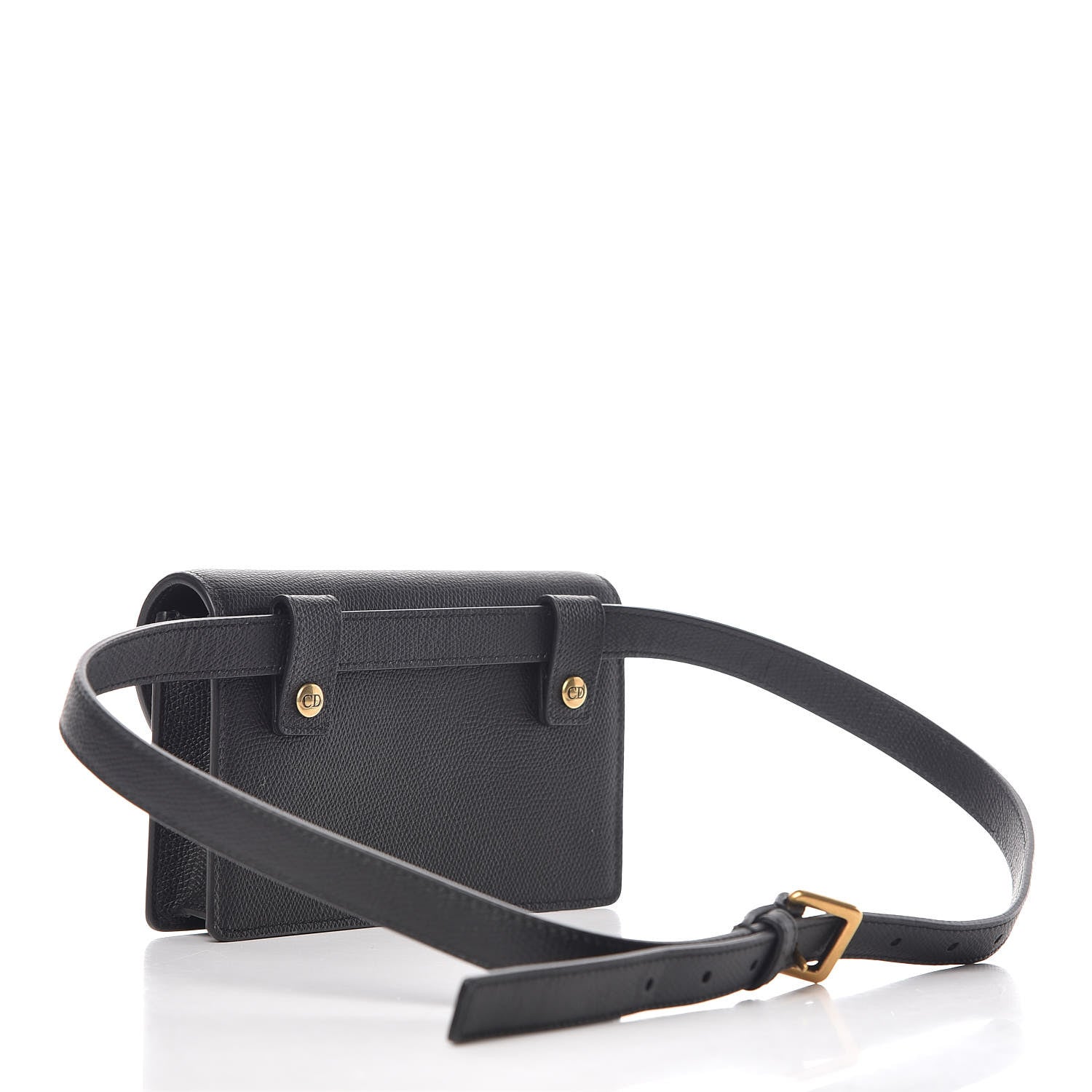 Christian Dior Grained Calfskin Saddle Belt Bag Black 3 of 10