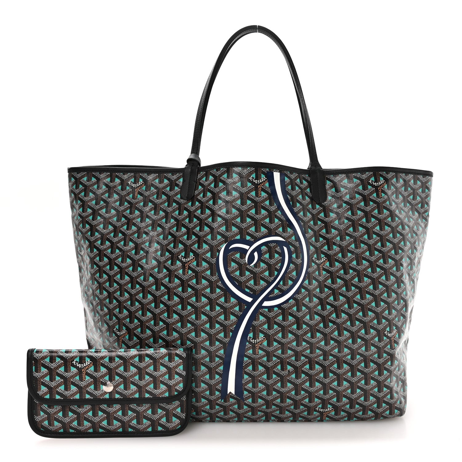 Goyard Goyardine Sunflower Reversible Saint Louis Claire Voie GM Black Opaline 3 of 18