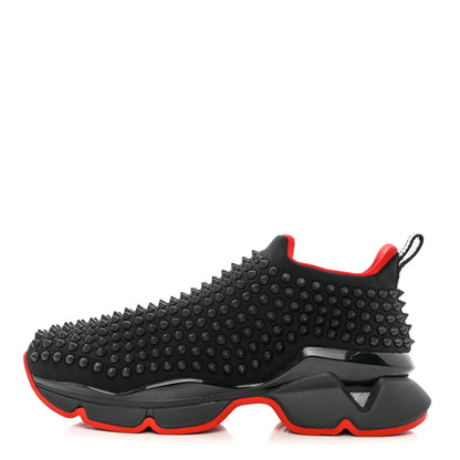 Christian Louboutin Neoprene Spike Sock Donna Flat Sneakers 39.5 Black 1 of 8
