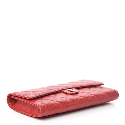 Chanel Caviar Quilted Travel Wallet Red 4 of 11