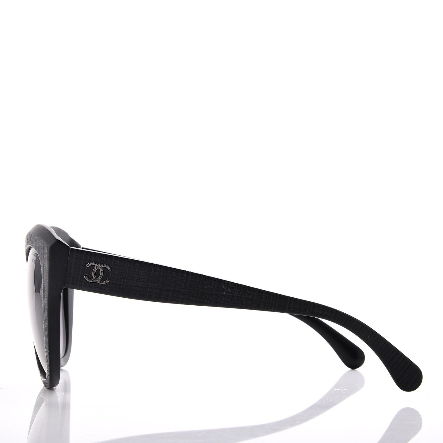 Tweed Effect CC Polarized Butterfly Signature Sunglasses 5332 Black