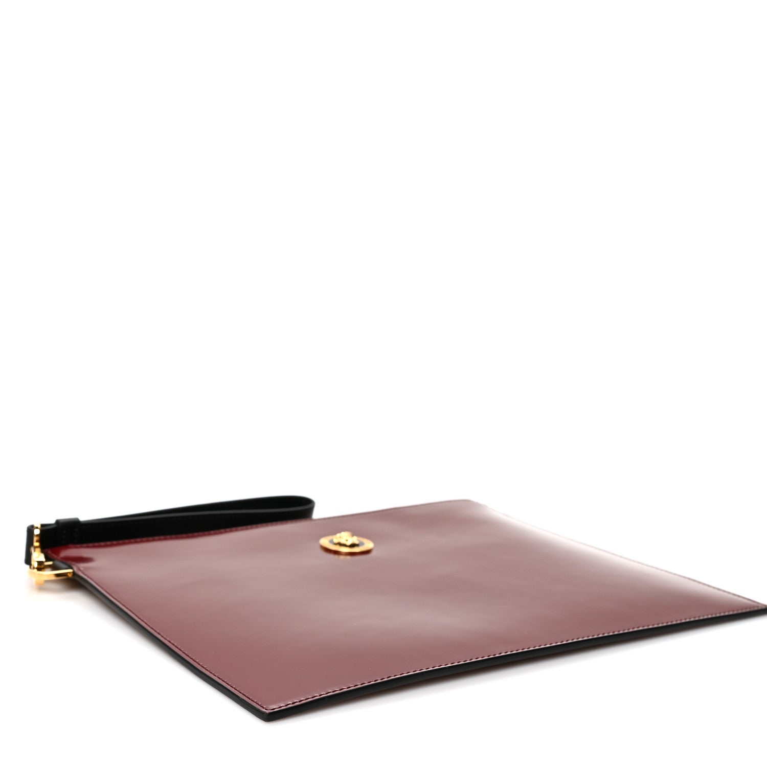 Versace Smooth Calfskin La Medusa Pouch Burgundy 4 of 7