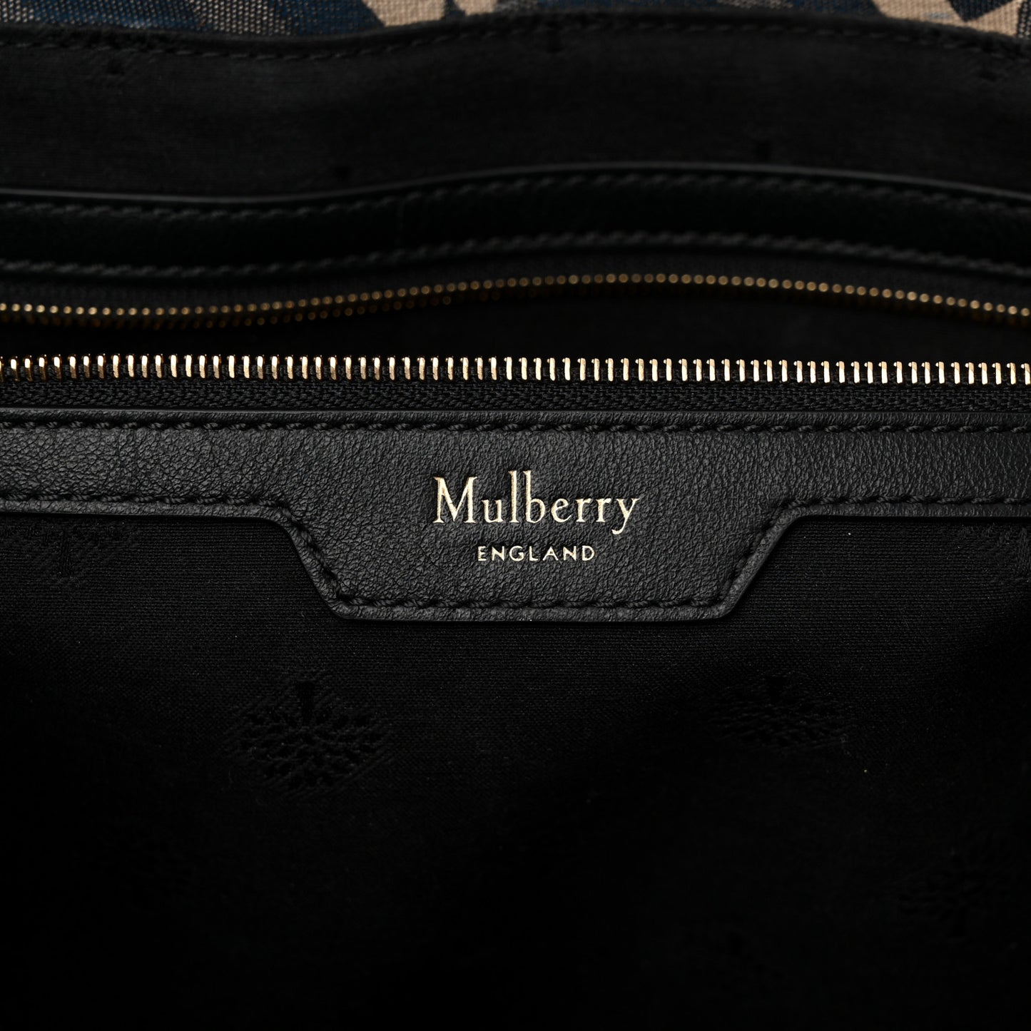 Econyl Nylon Jacquard Calfskin Monogram Shopper Tote Black
