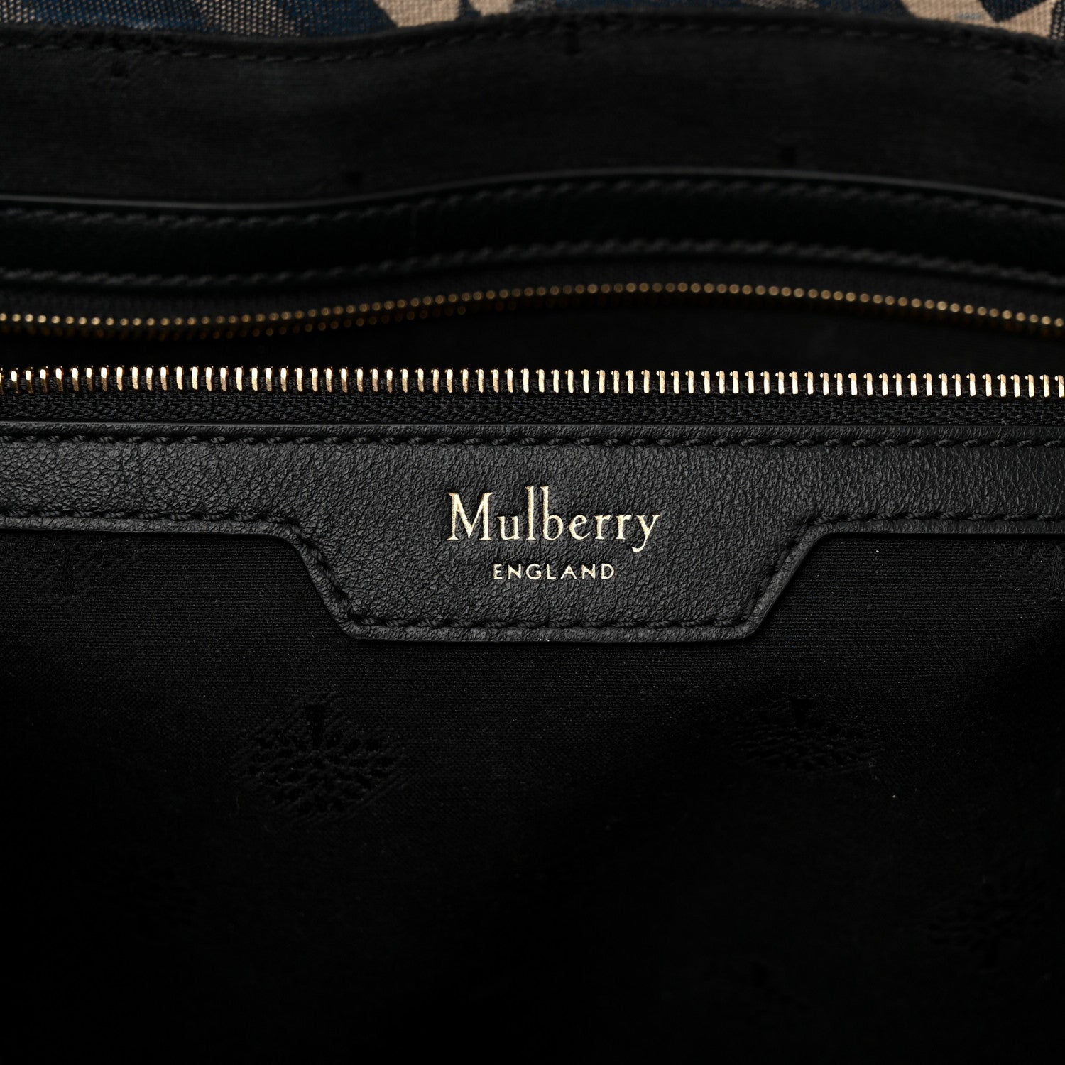 Mulberry Econyl Nylon Jacquard Calfskin Monogram Shopper Tote Black 6 of 11