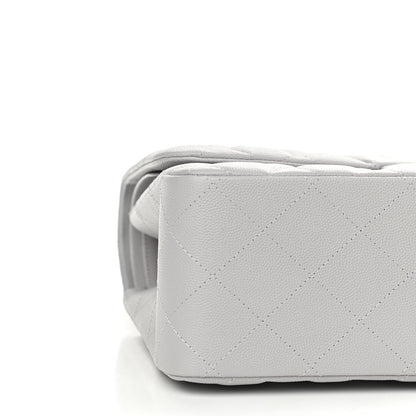Chanel Caviar Quilted Jumbo Double Flap Grey 9 of 11