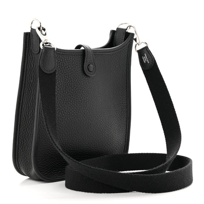 Hermes Taurillon Clemence Evelyne TPM Black 3 of 11