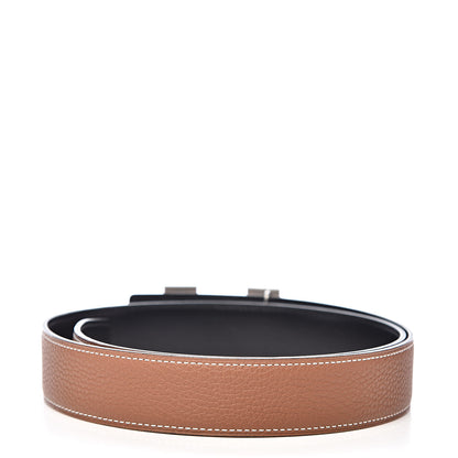 Hermes Box Togo 32mm H Belt 85 Black Gold 3 of 7