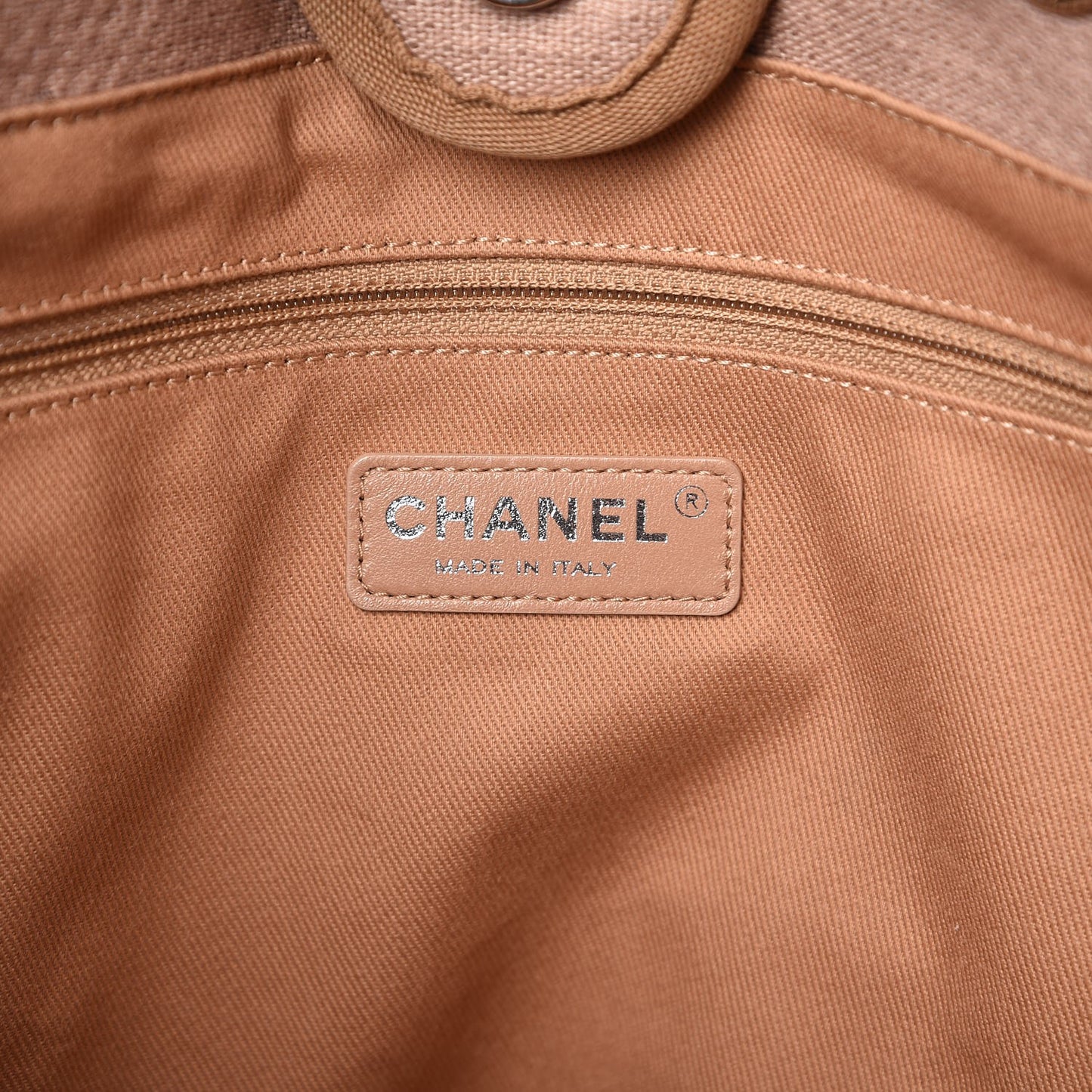 Canvas Deauville Small Tote Beige