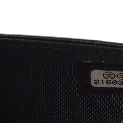 Chanel Metallic Goatskin Lambskin Boy Wallet on Chain WOC Black Gold 9 of 9