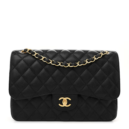 Chanel Caviar Quilted Jumbo Double Flap Black 1 of 11