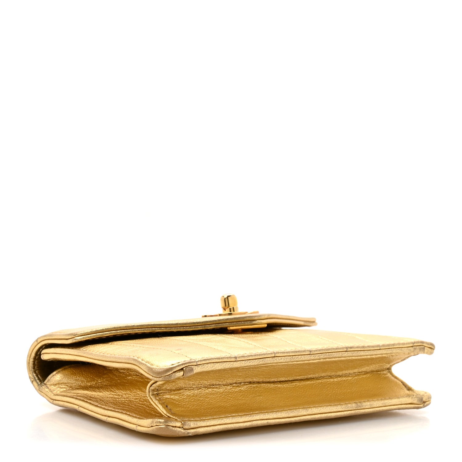 Chanel Metallic Lambskin Quilted Mini Flap Gold 4 of 12