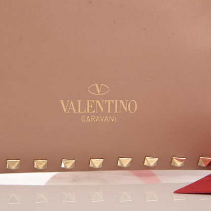 Valentino Garavani Vitello Large Rockstud Zip Pouch Soft Noisette 5 of 8