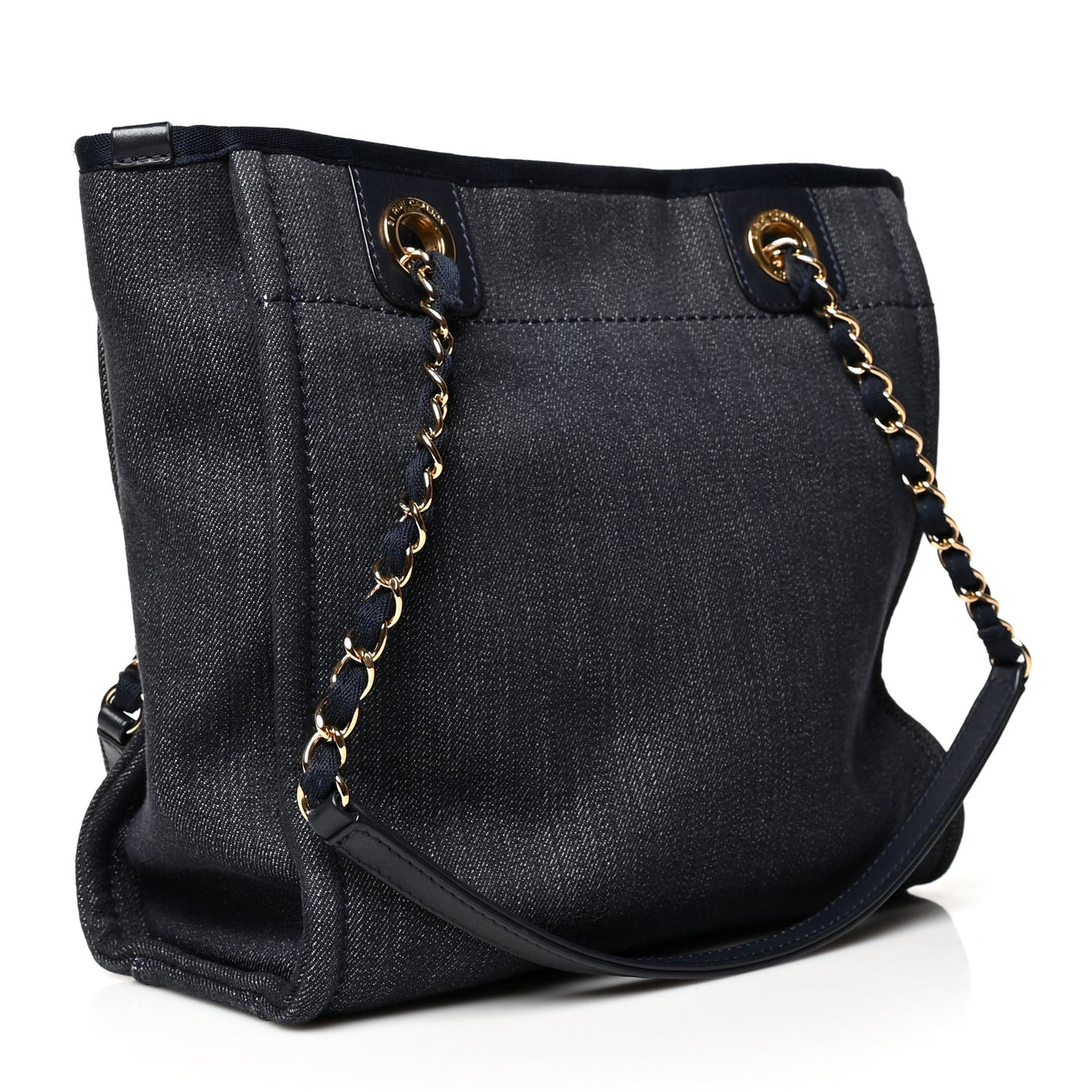 Denim Mini Deauville Tote Dark Blue