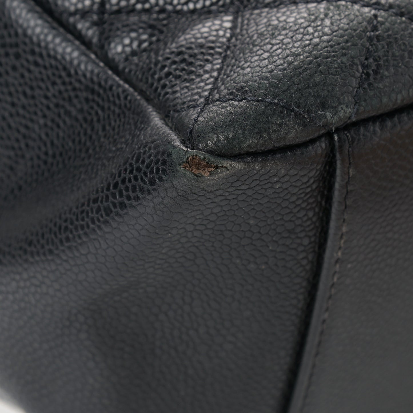 Caviar Quilted Grand Shopping Tote GST Black