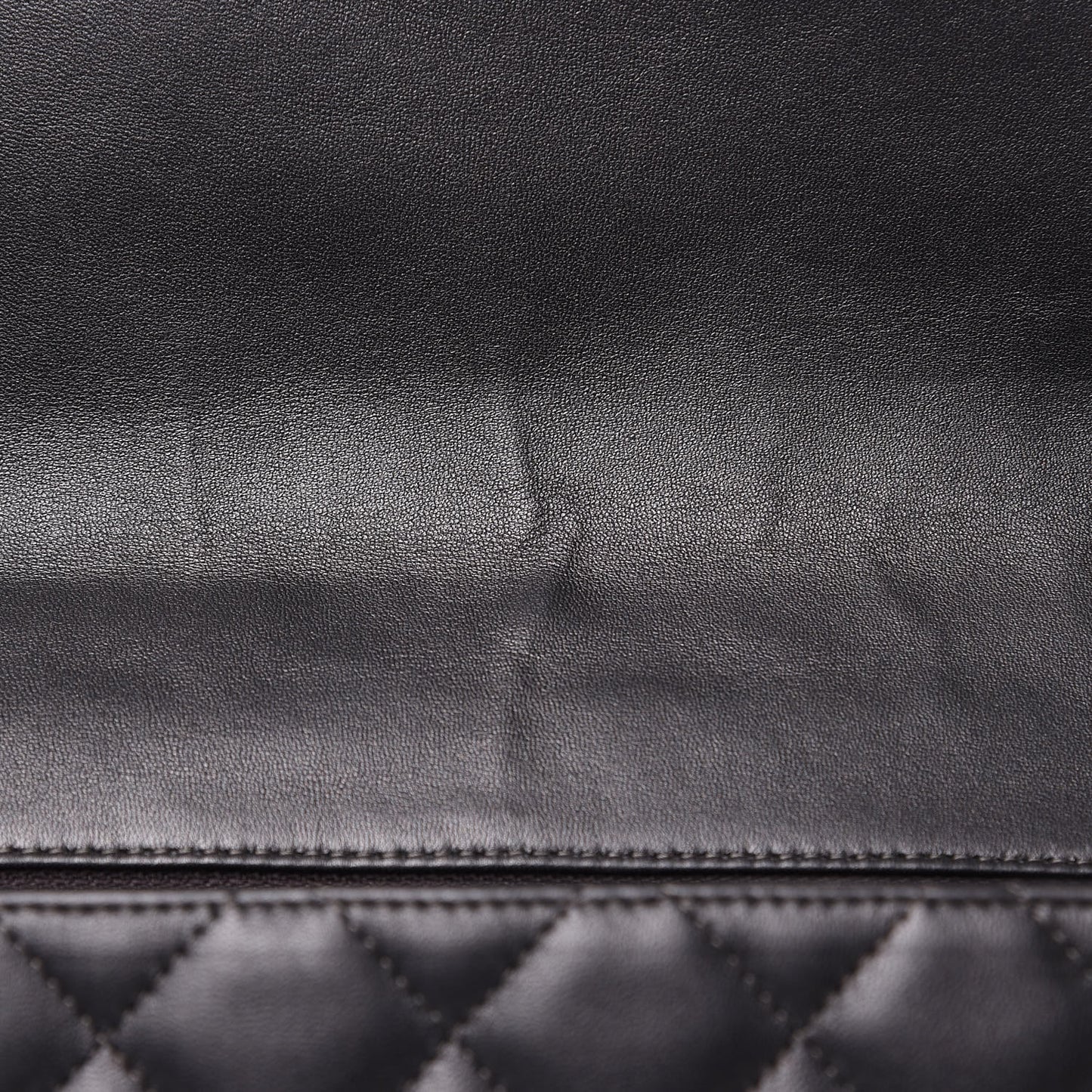 Metallic Lambskin Quilted Maxi Single Flap Dark Grey
